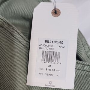 Billabong Olive Green Outerwear